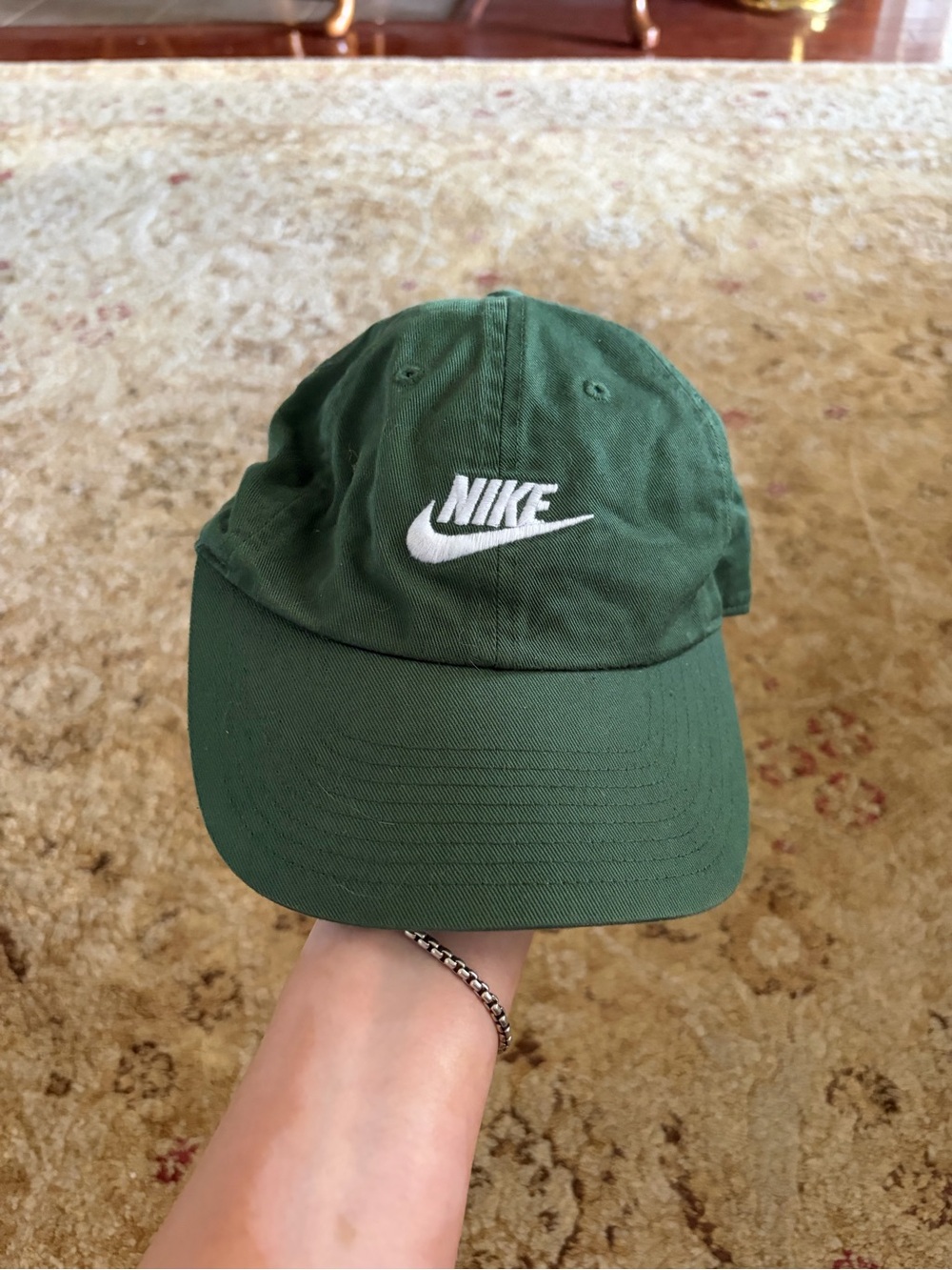 Nike Men's Dark Green Cotton Baseball club Cap like new classic golf traditional